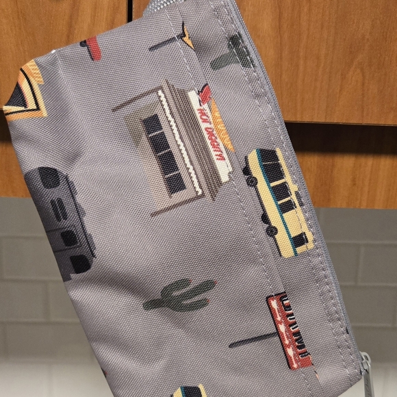 31 Clear Clip Pouch with Gray Accents Camping  Cactus, Travel Bag, Phone Pouch - Picture 6 of 11